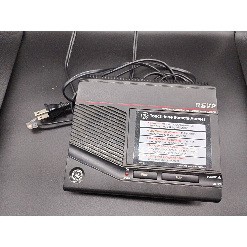 GE General Electric R.S.V.P Telephone Answering System